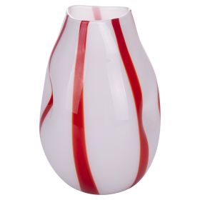 Vaso arredo in vetro riciclato h. 28 cm, Red Velvet Sibilla