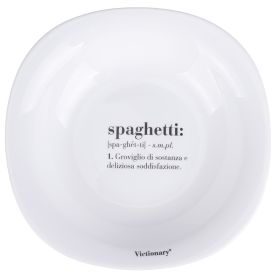 Piatto fondo quadrato in vetro opalino