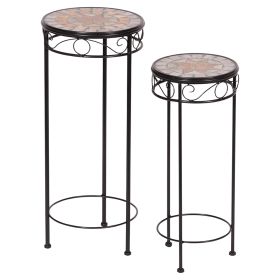 Set 2 porta piante da esterno in ferro e ceramica, Cipro Est&#233;