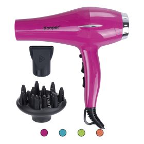 Asciugacapelli 2000 W, con concentratore e diffusore, Kooper