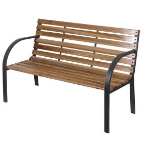 Panchina in legno e acciaio al carbonio