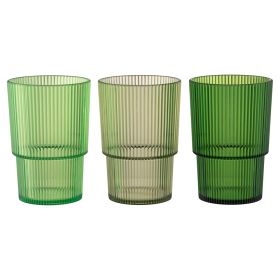Bicchiere bibita 420 ml, in plastica PS, Shades of Greenery, Unico