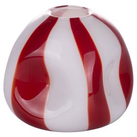 Vaso arredo in vetro riciclato h. 18 cm, Red Velvet Sibilla