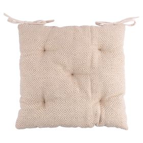 Cuscino sedia 40x40 cm con laccetti, beige, Goldie