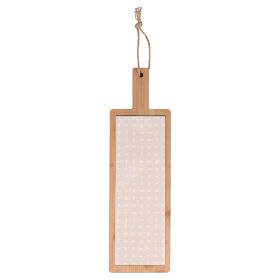 Tagliere rettangolare in ceramica e bamb&#249;, 40x12,5 cm, Ginza