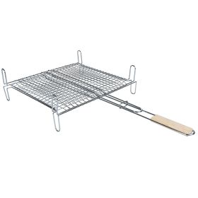 Graticola 35x40 cm in acciaio e legno, BestBQ