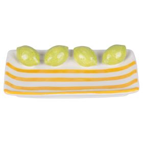 Piattino decorativo in ceramica, design limone, Fruit Life