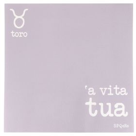 Tovaglietta quadrata zodiaco grigio, S.P.Q.eRe Toro