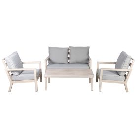 Set giardino 4 posti, in alluminio, Ibiza Est&#233;