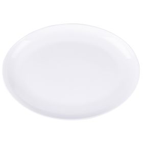 Piatto portata ovale in vetro, bianco, Sibilla